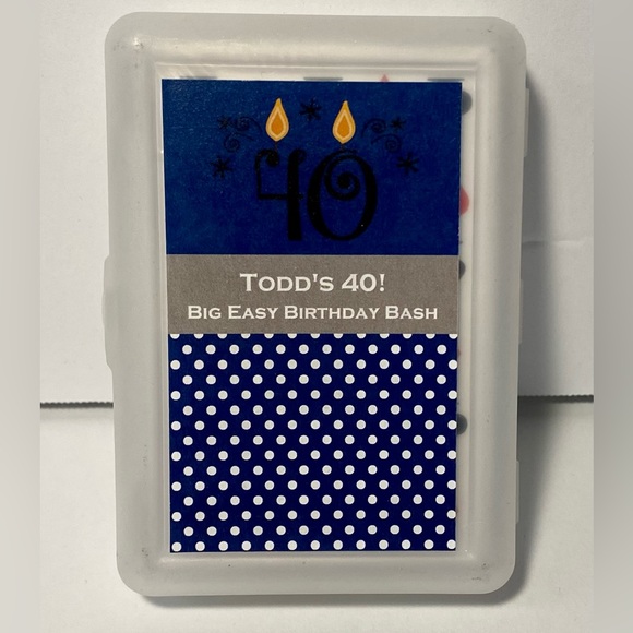 Todd’s 40! Big Easy Birthday Bash Playing Poker Cards - Only Set | New & Seales - Picture 1 of 4